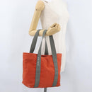 PRADA Sports Hand Bag Canvas Orange Auth 173993-23