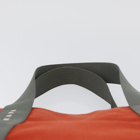 PRADA Sports Hand Bag Canvas Orange Auth 173993