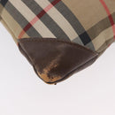 Burberrys Nova Check Pouch Canvas Beige Auth 173994-9