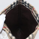 Burberrys Nova Check Pouch Canvas Beige Auth 173994-17