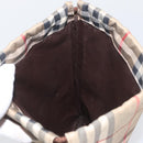 Burberrys Nova Check Pouch Canvas Beige Auth 173994-12