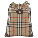 Burberrys Nova Check Pouch Canvas Beige Auth 173994-13