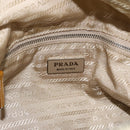 PRADA Shoulder Bag Nylon Beige Green Silver Auth 173997-19