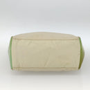 PRADA Shoulder Bag Nylon Beige Green Silver Auth 173997-5