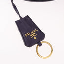 PRADA Hand Bag Nylon Leather Purple Gold Auth 173998-10