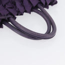 PRADA Hand Bag Nylon Leather Purple Gold Auth 173998-7