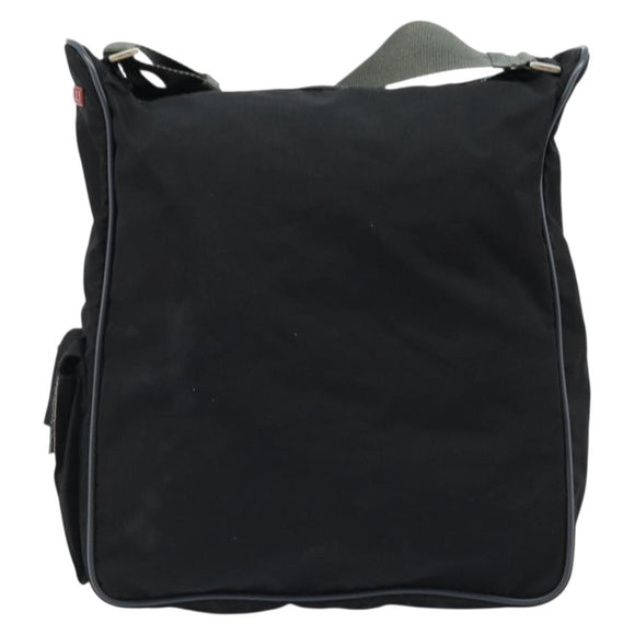 PRADA Sports Shoulder Bag Nylon Black Silver Auth 173999