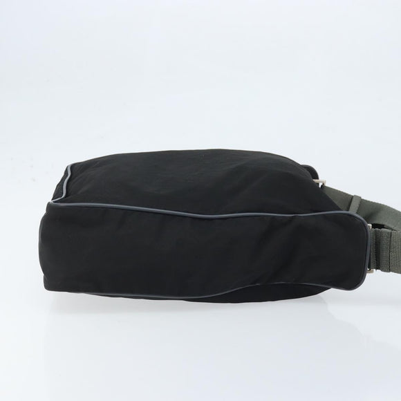PRADA Sports Shoulder Bag Nylon Black Silver Auth 173999