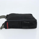 PRADA Sports Shoulder Bag Nylon Black Silver Auth 173999-4