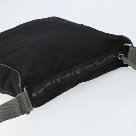 PRADA Sports Shoulder Bag Nylon Black Silver Auth 173999