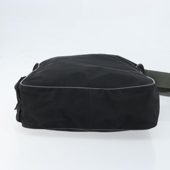 PRADA Sports Shoulder Bag Nylon Black Silver Auth 173999