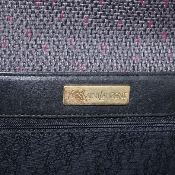 SAINT LAURENT Clutch Bag PVC Purple Gold Auth 174001