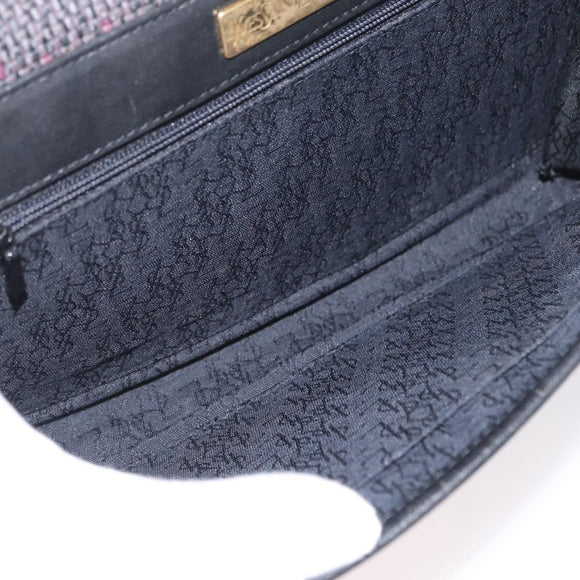 SAINT LAURENT Clutch Bag PVC Purple Gold Auth 174001