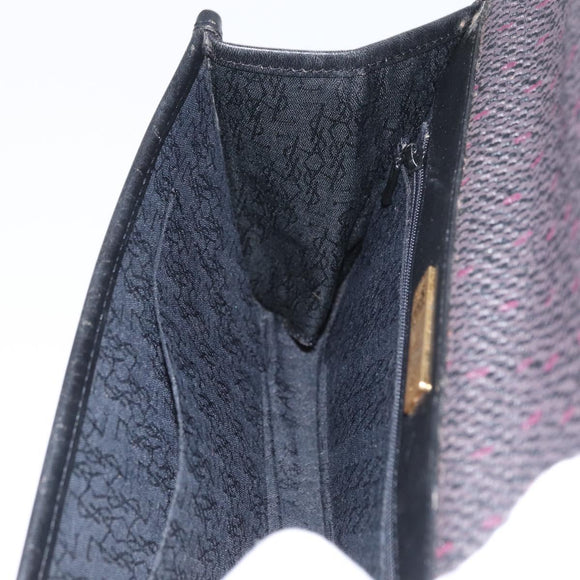 SAINT LAURENT Clutch Bag PVC Purple Gold Auth 174001