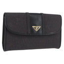 SAINT LAURENT Clutch Bag PVC Purple Gold Auth 174001-1