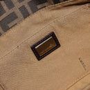 FENDI Zucca Canvas Hand Bag Black Brown Auth 174003-18
