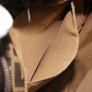 FENDI Zucca Canvas Hand Bag Black Brown Auth 174003-21