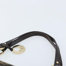 FENDI Zucca Canvas Hand Bag Black Brown Auth 174003-8
