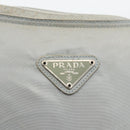 PRADA Schoudertas Nylon Grijs Zilver Auth 174005-17