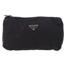PRADA Pouch Nylon 3 Set Purple Khaki black Auth 174009-2