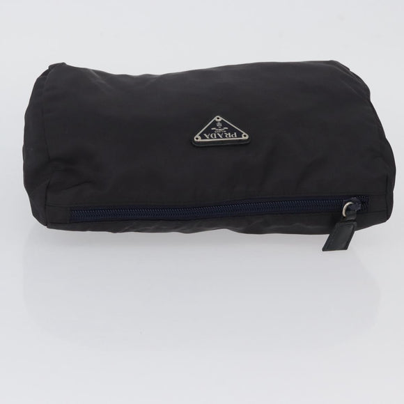PRADA Pouch Nylon 3 Set Purple Khaki black Auth 174009