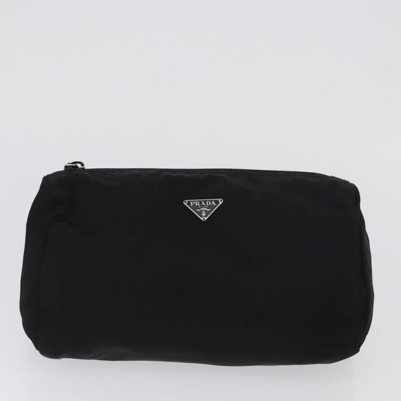 PRADA Pouch Nylon 3 Set Purple Khaki black Auth 174009