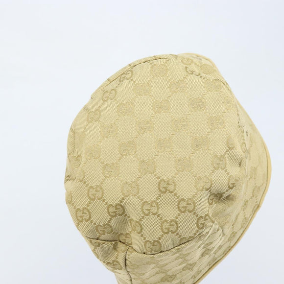 GUCCI GG Canvas Bucket hat Hat Beige Auth 174012A