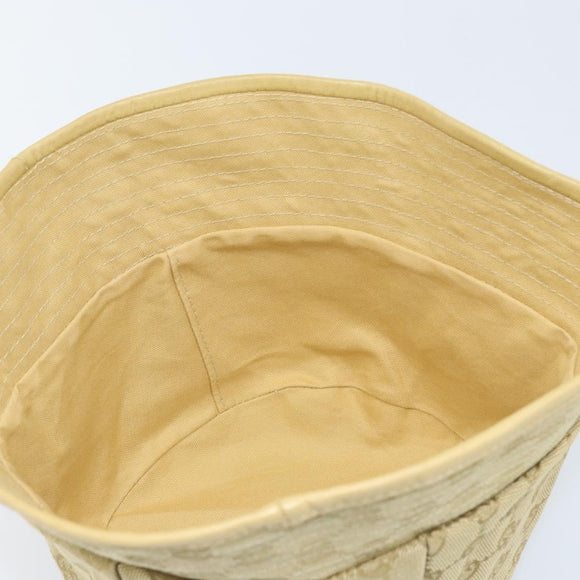 GUCCI GG Canvas Bucket hat Hat Beige Auth 174012A