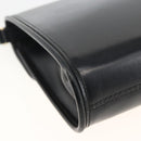 GUCCI Shoulder Bag Leather Black Gold Auth 174014-16