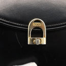 GUCCI Shoulder Bag Leather Black Gold Auth 174014-17