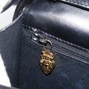 GUCCI Shoulder Bag Leather Black Gold Auth 174014-21