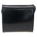 GUCCI Shoulder Bag Leather Black Gold Auth 174014-2