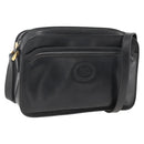 GUCCI Shoulder Bag Leather Black Gold 007 256 0051 Auth 174016-1