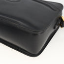 GUCCI Shoulder Bag Leather Black Gold 007 256 0051 Auth 174016-9