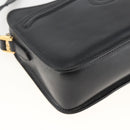 GUCCI Shoulder Bag Leather Black Gold 007 256 0051 Auth 174016-14