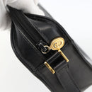 GUCCI Shoulder Bag Leather Black Gold 007 256 0051 Auth 174016-10
