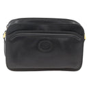 GUCCI Shoulder Bag Leather Black Gold 007 256 0051 Auth 174016-13