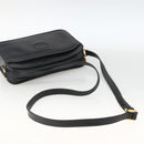 GUCCI Shoulder Bag Leather Black Gold 007 256 0051 Auth 174016-7