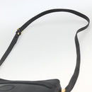GUCCI Shoulder Bag Leather Black Gold 007 256 0051 Auth 174016-8