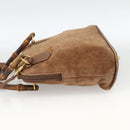 GUCCI Bamboo Hand Bag Suede 2way Brown 000 122 0290 Auth 174017-3