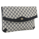GUCCI GG Supreme Clutch Bag PVC Navy 89 02 075 Auth 174020A-1