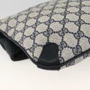 GUCCI GG Supreme Clutch Bag PVC Navy 89 02 075 Auth 174020A-11