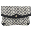 GUCCI GG Supreme Clutch Bag PVC Navy 89 02 075 Auth 174020A-2