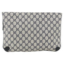 GUCCI GG Supreme Clutch Bag PVC Navy 89 02 075 Auth 174020A-3
