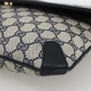 GUCCI GG Supreme Clutch Bag PVC Navy 89 02 075 Auth 174020A-8