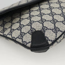 GUCCI GG Supreme Clutch Bag PVC Navy 89 02 075 Auth 174020A-9