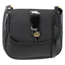 GUCCI Micro GG Supreme Shoulder Bag PVC Black Gold 001 115 4425 Auth 174021-1