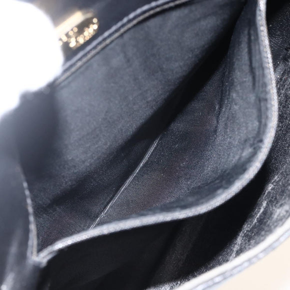 GUCCI Micro GG Supreme Shoulder Bag PVC Black Gold 001 115 4425 Auth 174021
