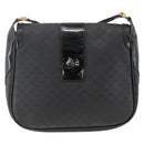 GUCCI Micro GG Supreme Shoulder Bag PVC Black Gold 001 115 4425 Auth 174021-3