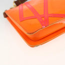 LOUIS VUITTON Monogram Vernis Fluo Lexington Pouch Orange M91908 Auth 174030-16
